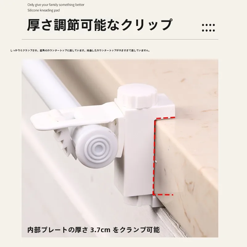 穴あけ不要のストレッチャーロッド用カーテンフック【衣類収納やデスク周りに最適】