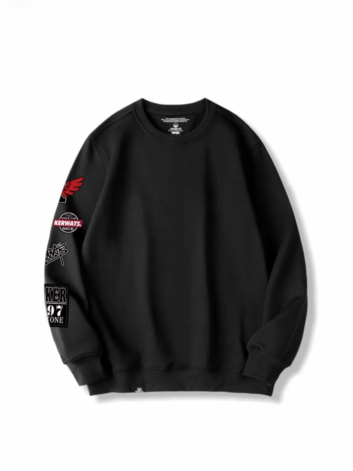 ユニセックス長袖グラフィックスウェットシャツ【秋用・カジュアル・ストリートスタイル】