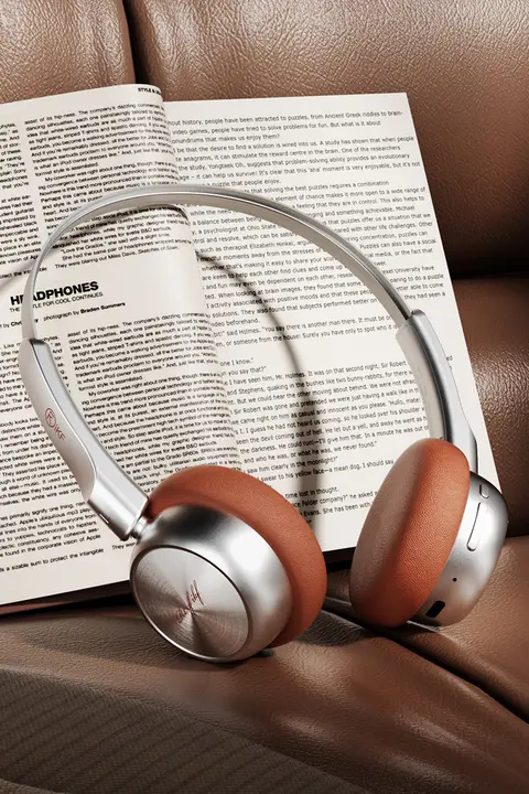 レトロデザインのワイヤレスBluetoothヘッドフォン【ノイズキャンセリング機能・アートスタイル】