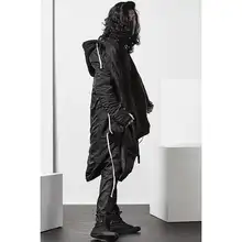 暗黒系フード付きロングコート【冬用・保温・ゆったりフィット】