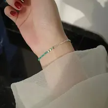 個性的で優雅なデザイン！S925銀製ターコイズフレークブレスレットネックレス【シルバー全体】