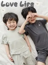 男の子用夏用パンツ＆Tシャツ【軽量・通気性・ゆったりデザイン】（セットアップ対応）
