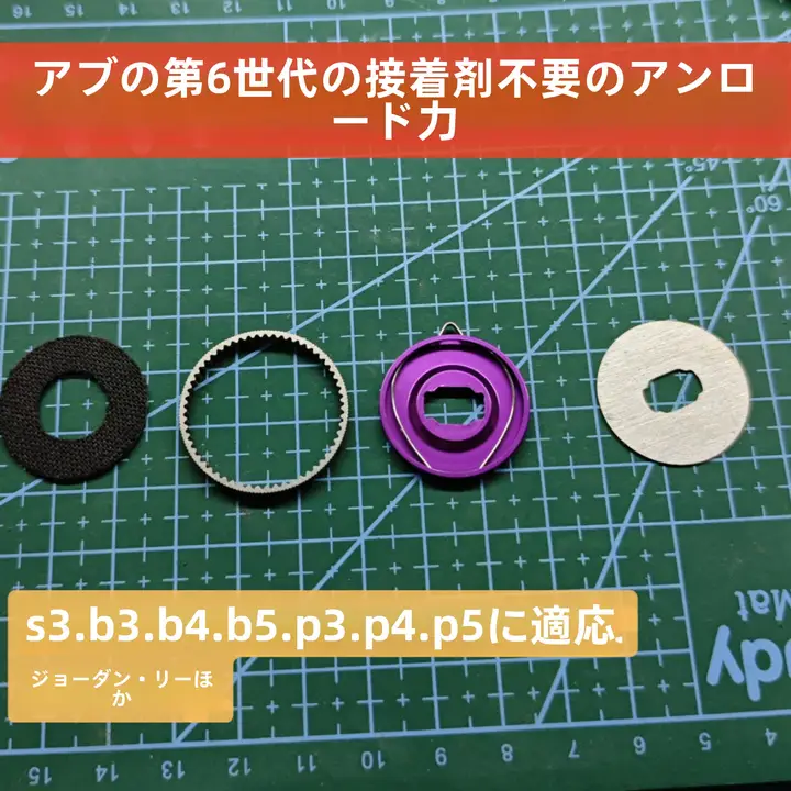 免接着剤で簡単！阿布水滴リールB3/B4/B5/S3/P3/P4/P5【警報機能付き・6世代】