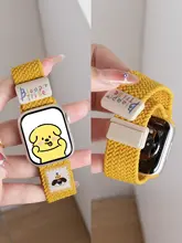 Apple Watch用 バンド レディース ナイロン織り ビビッドカラー グラフィック柄 マグネット式 夏 おしゃれ 上品