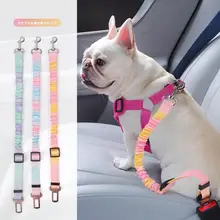 ペット用伸縮式車載リード【安全ベルト・固定式・噛みつき防止】