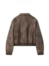 ファッション PUレザーコート【洗い加工風・春用・レディース】