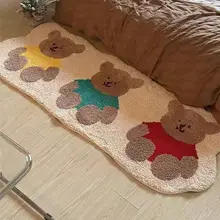 ラグ マット 寝室 リビング 女の子の部屋 ベッドサイド 出窓 クローゼット 撮影用 インスタ映え 「TipToe」