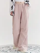 膝裏プリーツラウンジパンツ 女性 秋2023新作 ワイドフィットスポーツパンツ