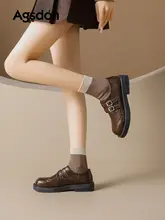 厚底ローファーシューズ【春季・ブロックデザイン・エレガントスタイル・女性用】