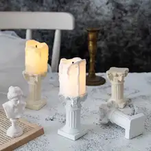 レトロなミニローマ柱キャンドル【撮影用小物・背景装飾・宮廷風・子供撮影用】