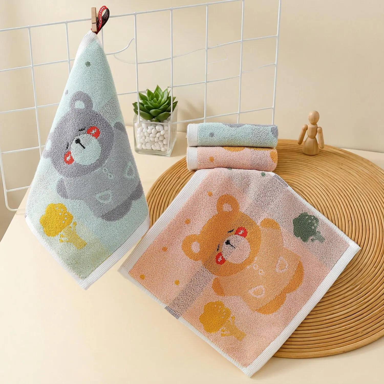 赤ちゃん用のコットン洗顔タオル：新生児対応の柔らかさと吸水性を実証