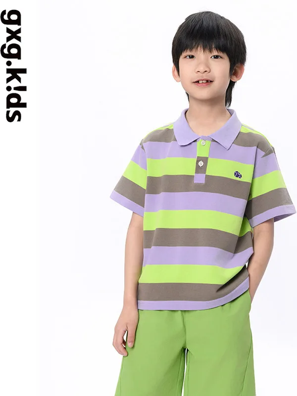 子供用ポロTシャツ：ストライプデザインで夏のカジュアルスタイルを実現