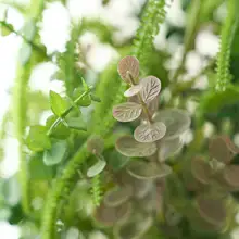 造花 フェイクグリーン 透明ガラス花瓶 ナチュラル インテリア リビング ダイニング 玄関 テーブル オーナメント
