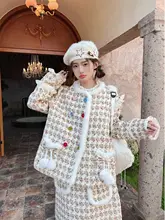 デザイン性の高いジップ付き中綿ウールコート【女性用・冬季用・高級感・アンサンブル】（セットア ップ対応）