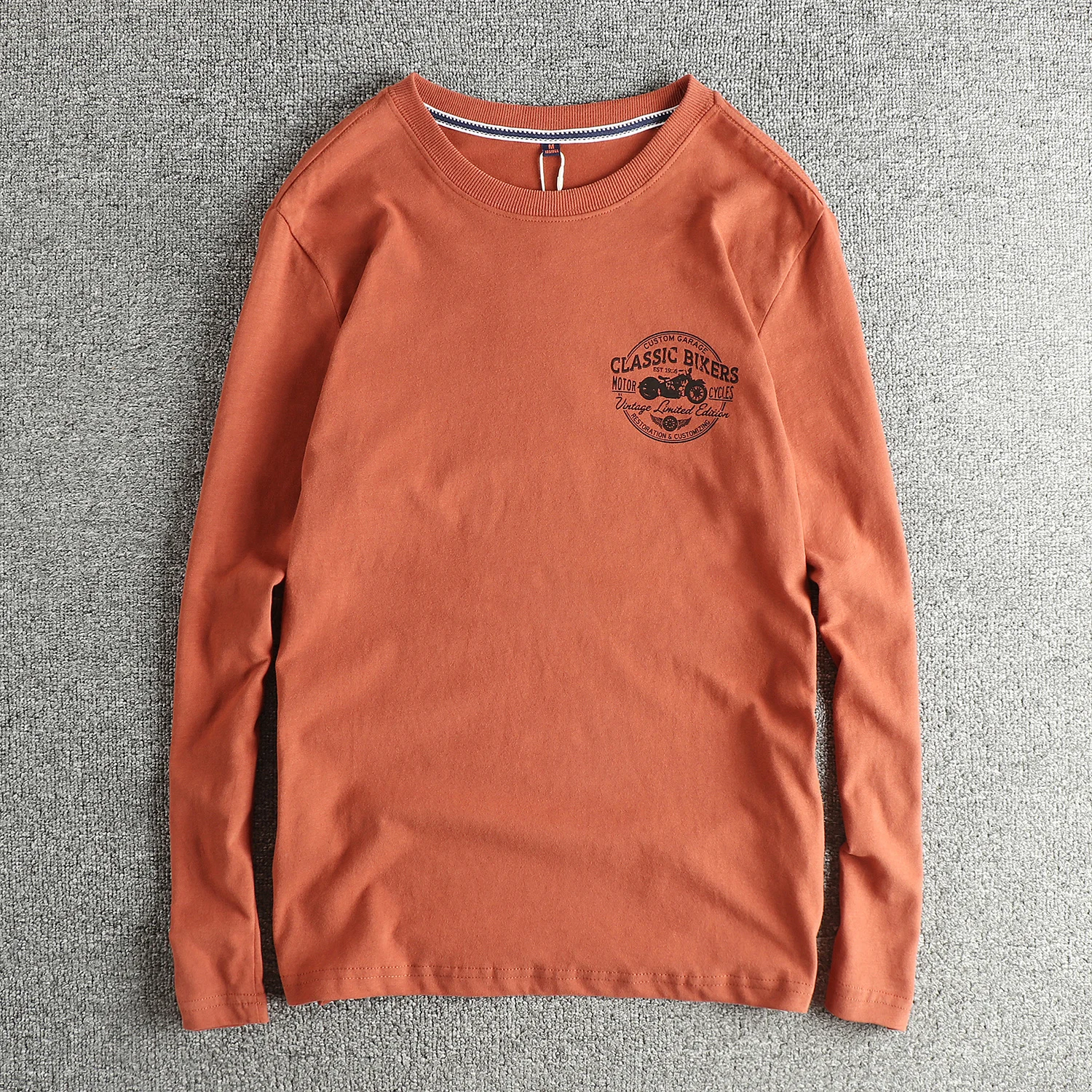 メンズ ロングtシャツ カジュアルなバイカー風デザインで快適な日常着