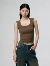 MOLYCHO レディース 無地ノースリーブTシャツ【夏用・シンプルデザイン・フィット感】