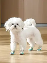 FOKWOW ペット用防水犬靴【秋冬用・テディ・ビションフリーゼ対応・4足セット】