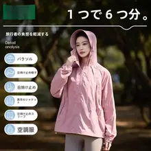 女性用 UVカット防寒カーディガン【軽量・通気性・アイスシルク素材】