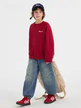 デニム ジョガーパンツ キッズ ボーイズ 裏起毛 あったか 秋