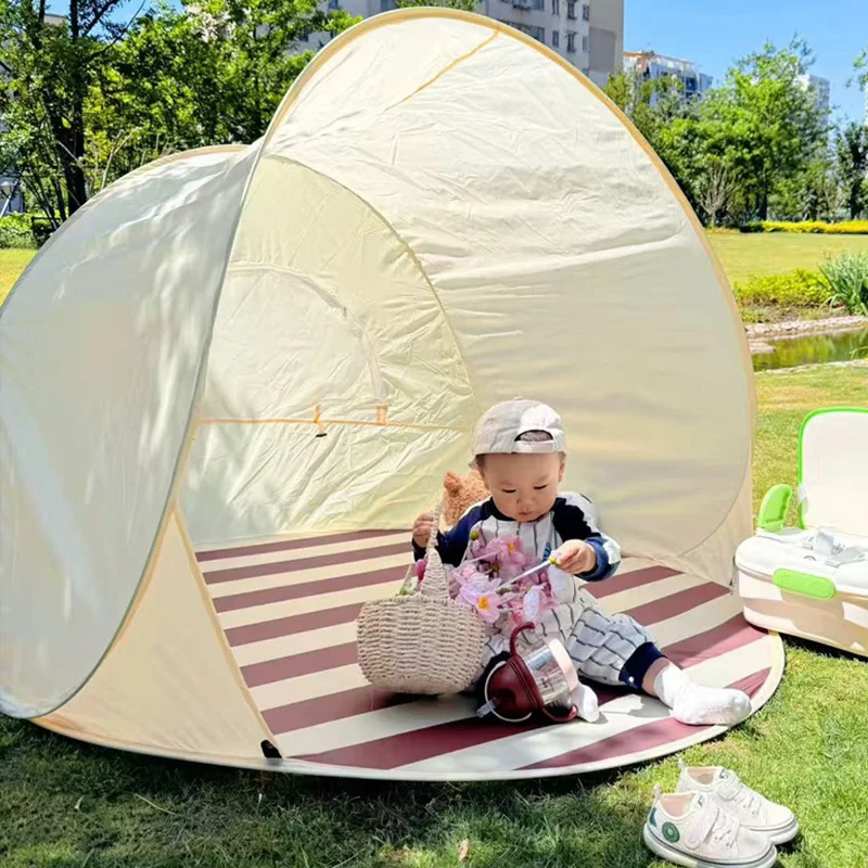 子供用アウトドア速開きテント：ビーチやキャンプでの日よけと遊び場を実現