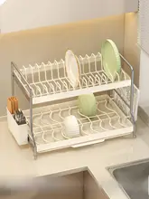キッチン用食器収納ラック【水切り付き・多層式・家庭用】