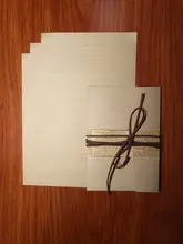 レトロデザインの手作り封筒と便箋セット【牛皮紙・バースデーカード・手書きメッセージ】（セットアップ対応）