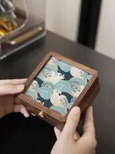 ブレスレット収納ケース 無垢材 高級感 ジュエリーボックス パワーストーン 天然石 収納 ギフトボックス プレゼント用 空箱