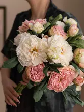 フランス風 焦げ目のある peony 仿真花【インテリア装飾・リビング・ダイニング用】