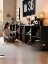 無垢材の自由に組み合わせ可能な格子型ラック【リビング用・壁面設置・シンプルデザイン】（  セットアップ対応）