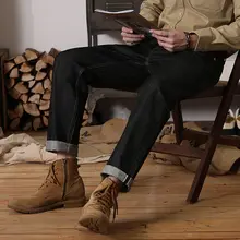 アメリカンヴィンテージデザインの冬用ワイドストレートデニムパンツ【赤耳・高級感あり・トレンド】