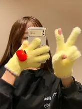 可愛いリンゴ柄の冬用手袋【暖かい・加厚・タッチスクリーン対応・防風】