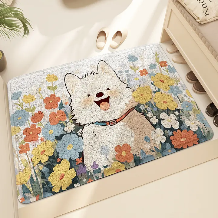 玄関マット ドアマット PVCコイル キャラクター柄 滑り止め 汚れキャッチ 掃除しやすい 家庭用