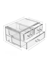 アクリル製 抽斗式収納ボックス【ネイル用品・文房具・化粧品整理用】