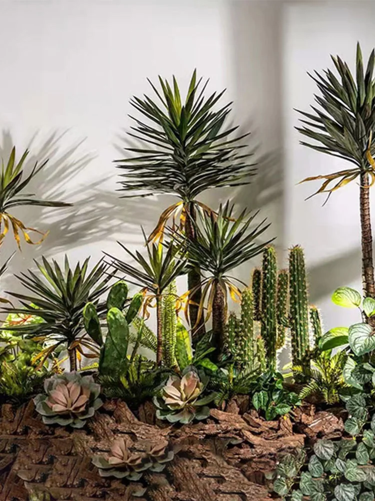 リアルな観葉植物のドラセナ鉢植え：トロピカルデザインで部屋 やベランダに設置する最適な選択