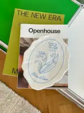 フランス風レトロデザインのリネン製コースター【手刺繍・ティータオル・ランチョンマット】