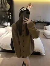 温かみのあるデザインのニットカーディガン【女性用・オータム・ゆったりシルエット】
