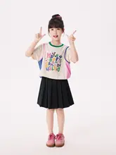綿100%の子供用Tシャツ【ロゴプリント・短袖・爽やかで通気性】