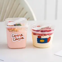 デザート用使い捨て容器【プリンカップ・ゼリー・ムース・ココナッツヨーグルト・ 蓋付き・2重構造デザイン】