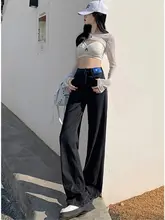 黒のストレートデニムパンツ【夏向け・薄手・フィット・スリムレッグ】