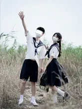 JK制服 DK制服 セーラー服 ショートパンツ ユニセックス 大きいサイズ クラス用 ペアルック