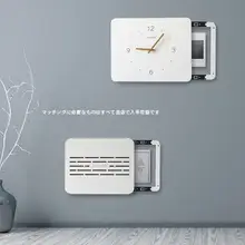 北欧風の電気メーター箱装飾画【時計付き・縦型・穴あけ不要・配電ボックスカバー】