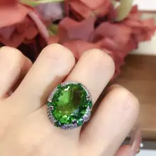 オリーブストーン風ペンダント【豪華なデザイン・カラフルな開口リング】（セットアップ対応）