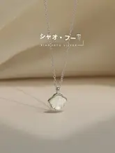 925純銀製のパールネックレス【軽やかなデザイン・鎖骨チェーン・女性用】