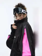 防水透湿のスキーウェア【女性用・ブラックベリー色・スキー上下セット（セットアップ対応）】