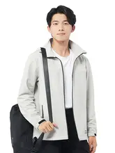 悍途 メンズ秋冬用防風撥水ソフトシェルジャケット【厚手・フード付き・アウトドア用】