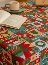 クリスマスと正月の雰囲気を演出！赤いチェック柄テーブルクロス【パーティー装飾用】