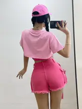 GQSTORE ヴィンテージ風 ワークデニムショートパンツ【ハイウエスト・不規則カット・フリンジ仕上げ】