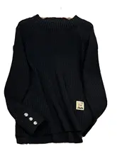 シンプルなデザインのハイネックニットセーター【秋冬用・女性用・極上の柔らかさ】（セットアップ対応）