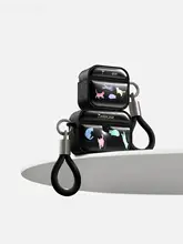イヤホンケース マグネット式 宝石 猫 デザイン ブラック オリジナル 上品 キュート AirPods Pro 対応 「Tastecase」