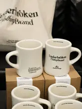 Underbroken(UDBK) 限定デザインの腰細マグカップ【レトロスタイル・陶器製】